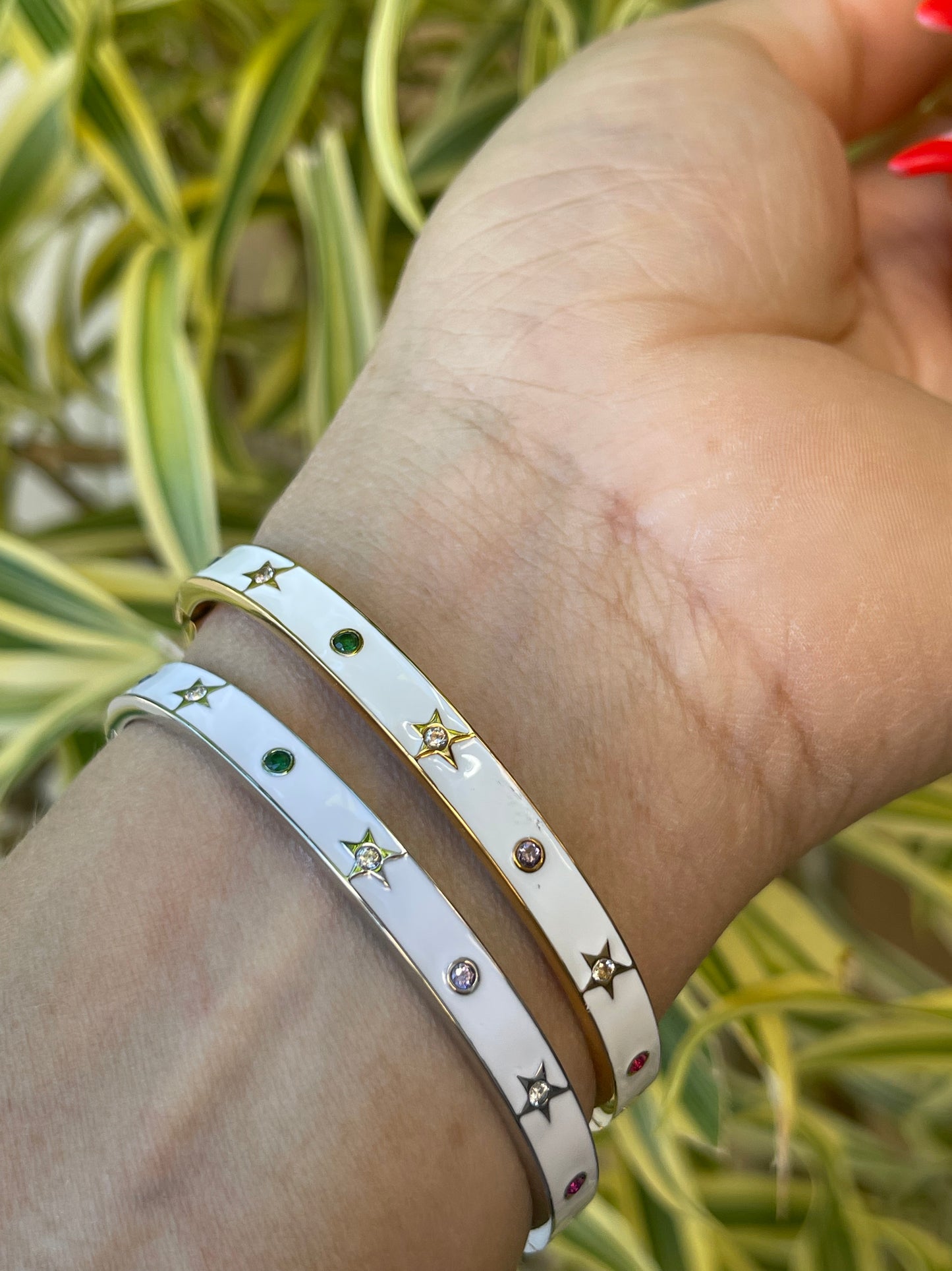 Star Bangle Bracelet Stainless Steel Arm Candy