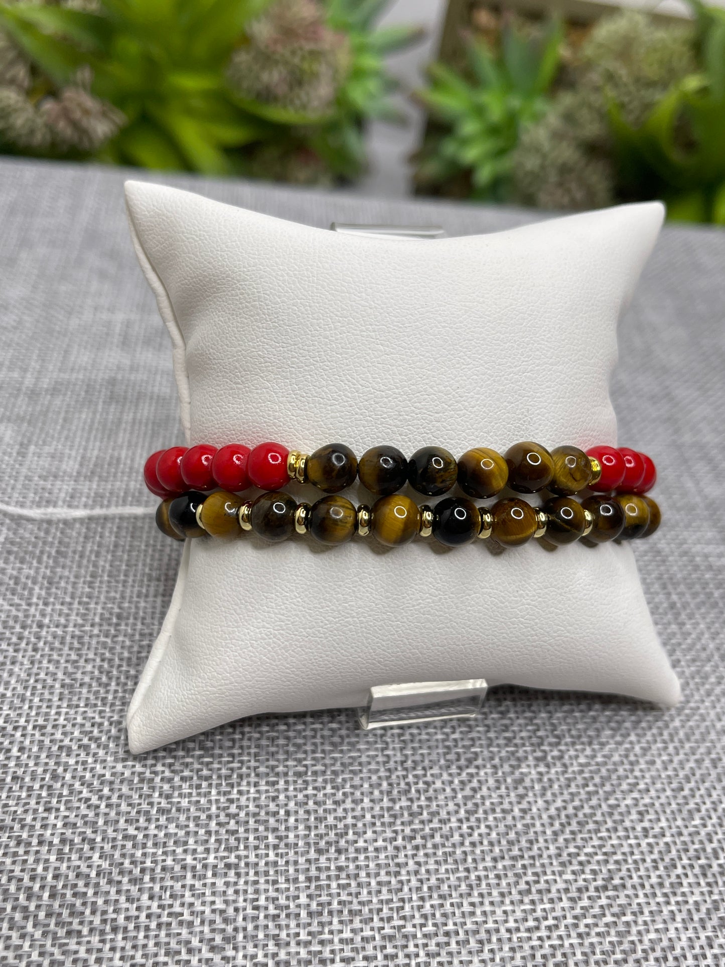 Men’s Beaded Bracelets Tiger Eye stone /Agate