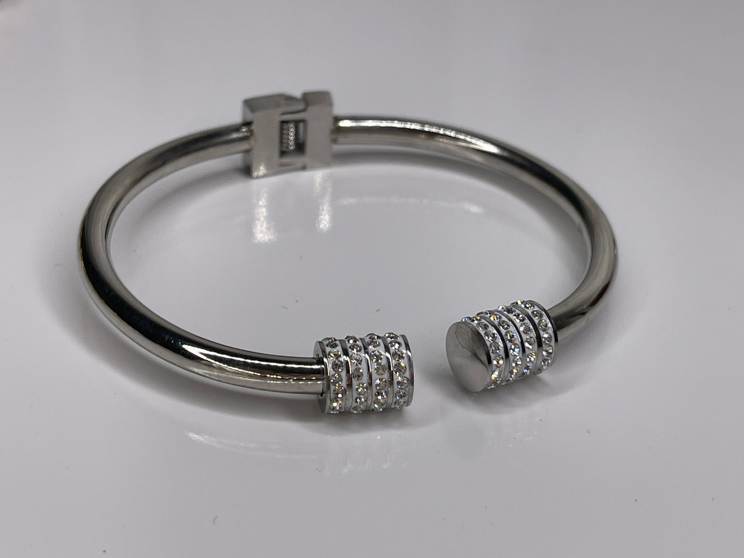 Silver Bangle Bracelet Stainless Steel /Tarnish Free arm candy