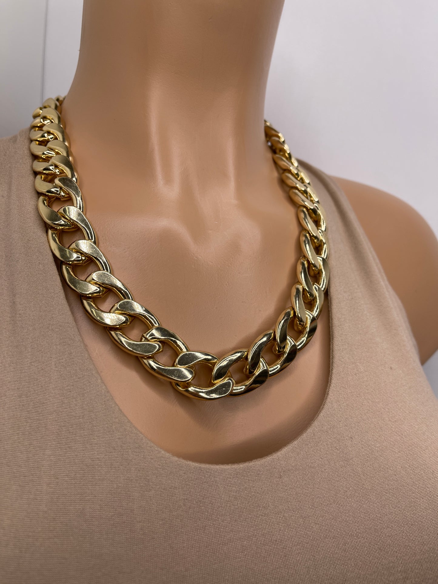 Gold Chunky Cuban Link Necklace