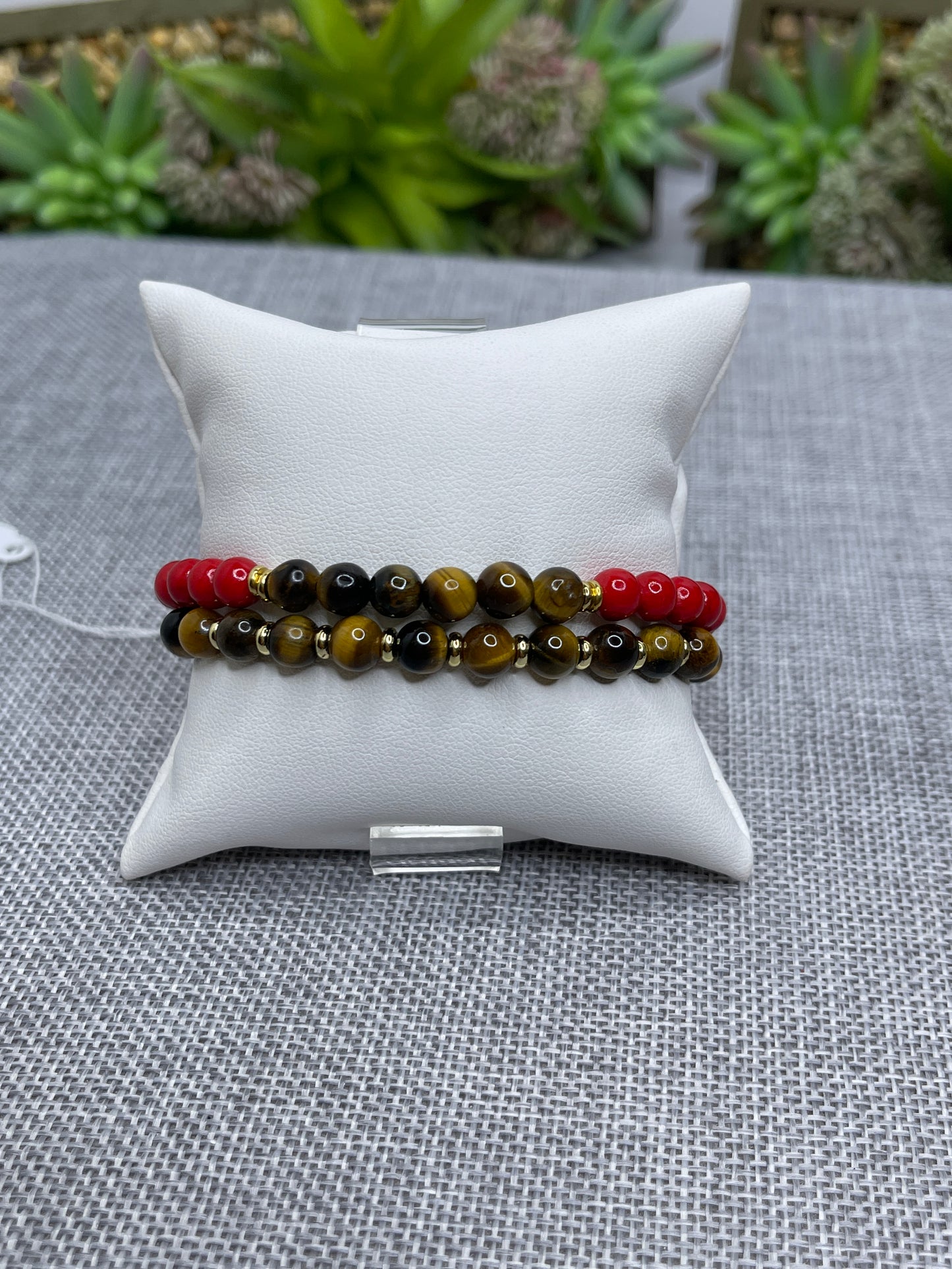 Men’s Beaded Bracelets Tiger Eye stone /Agate