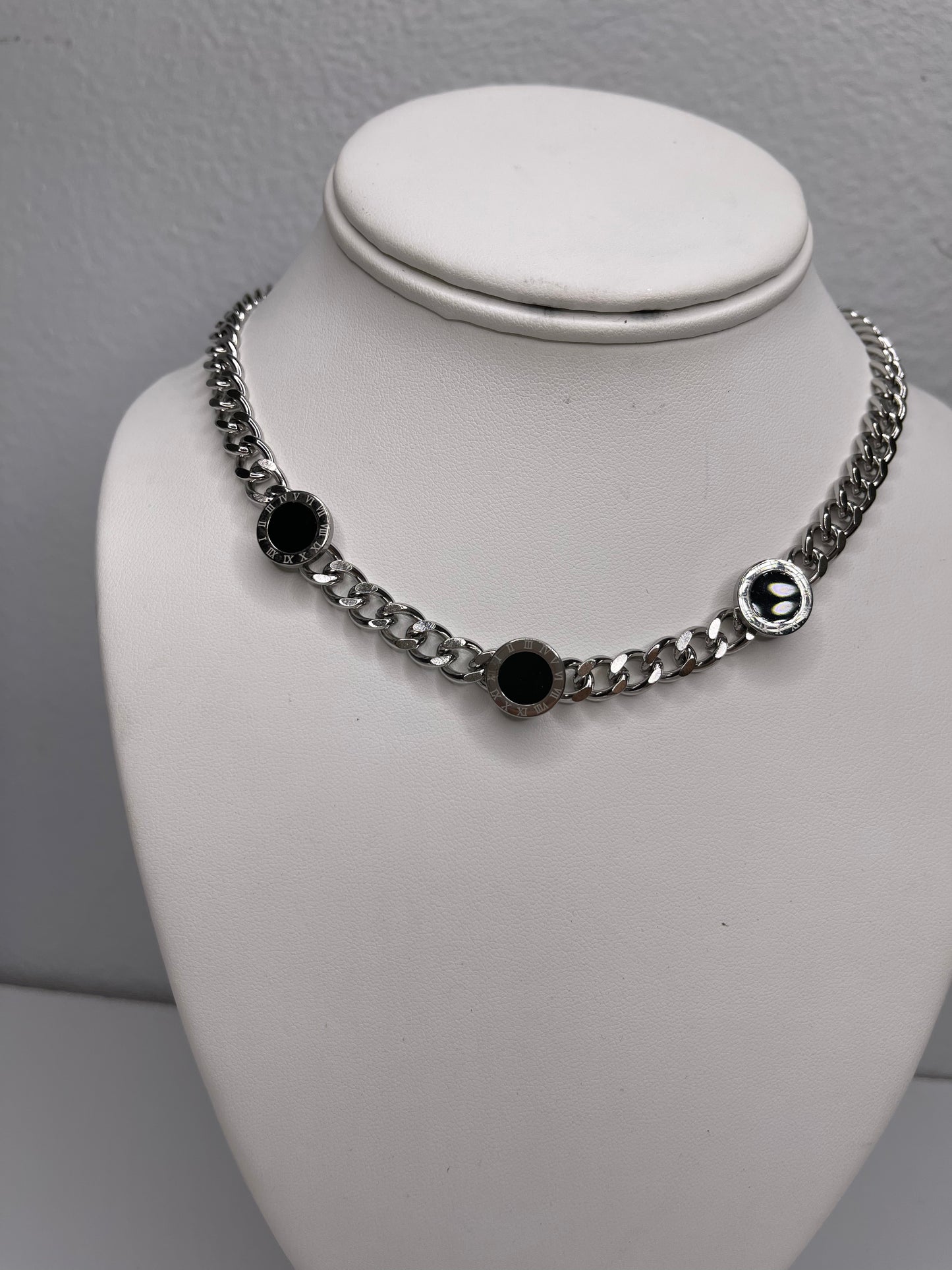 Silver Cuban Link Necklace Starlight Necklace