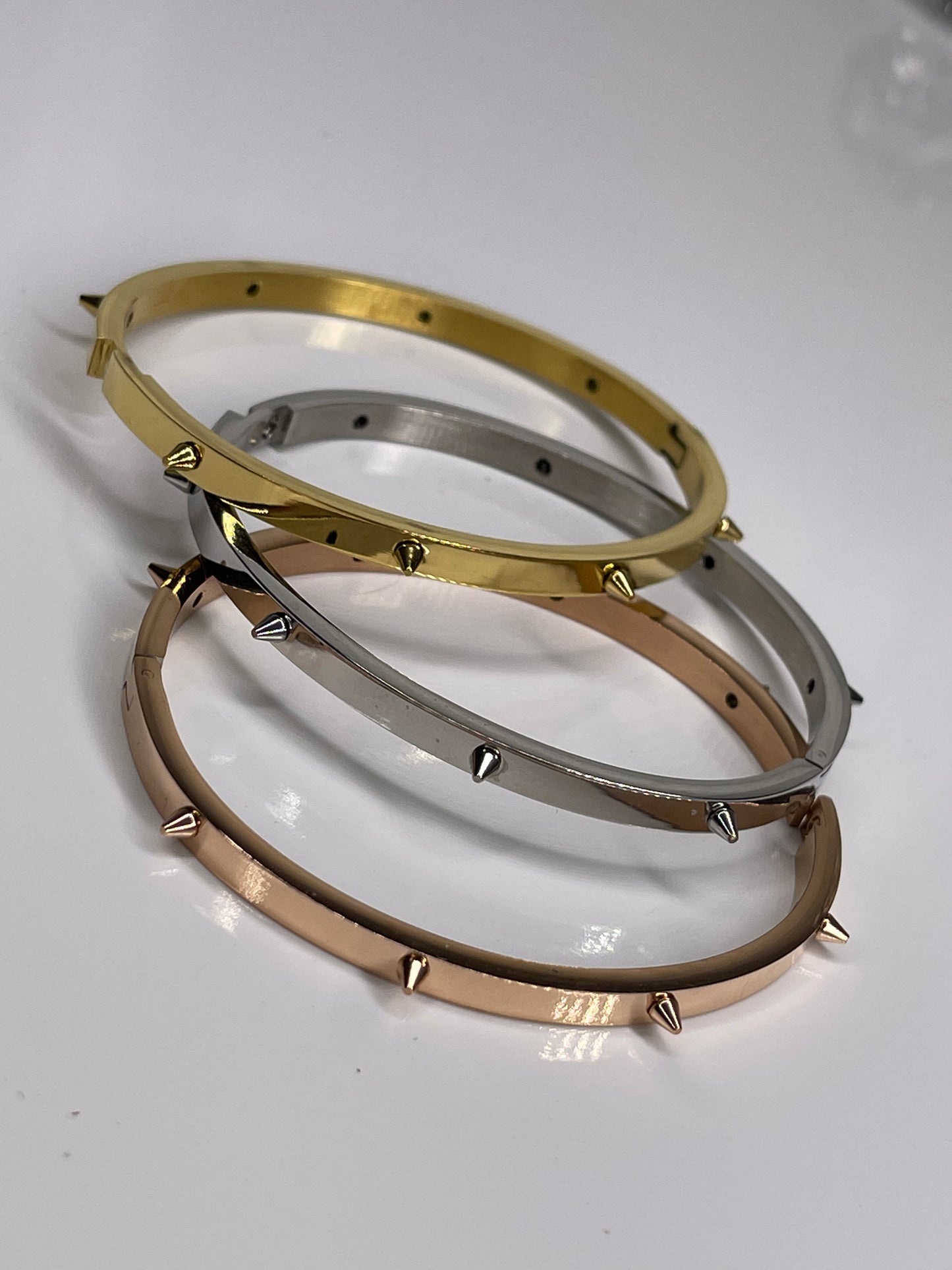 Stackable Bangle Bracelets/ stainless steel Bracelets / Spike Bracelets