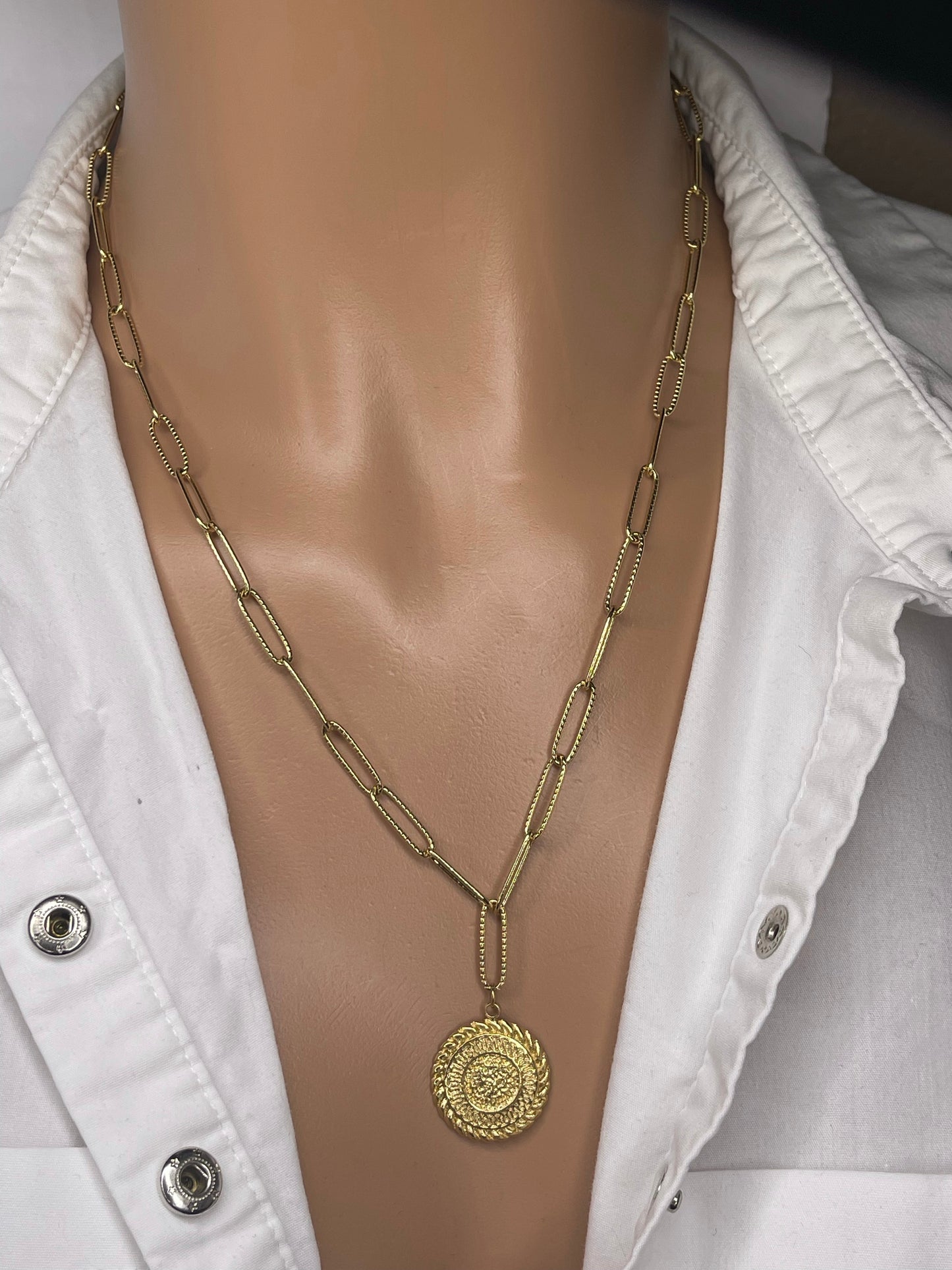 Coin Necklace (Assorted Versions) Coin Chain Coin Style Necklace