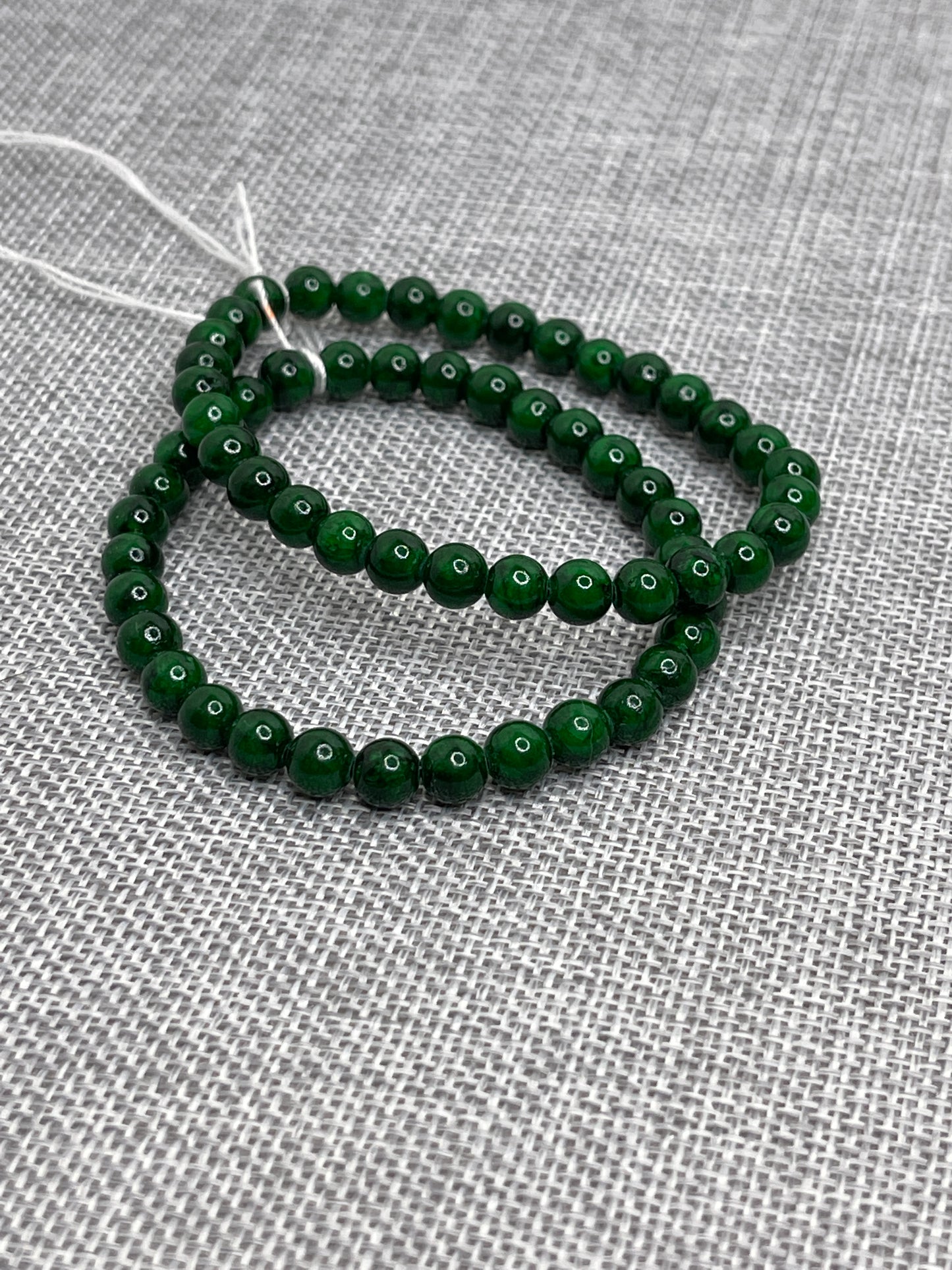 Men’s Beaded Bracelets in Green Agate