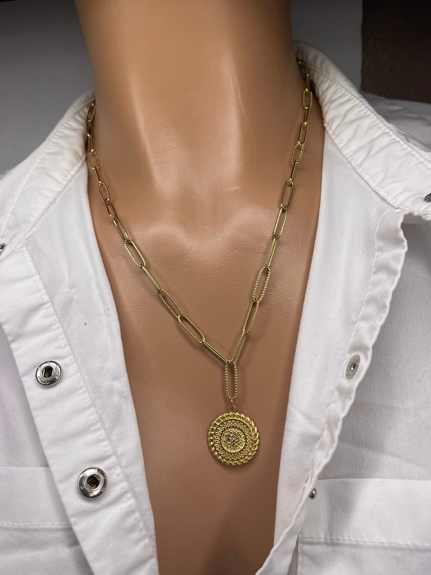 Coin Necklace (Assorted Versions) Coin Chain Coin Style Necklace