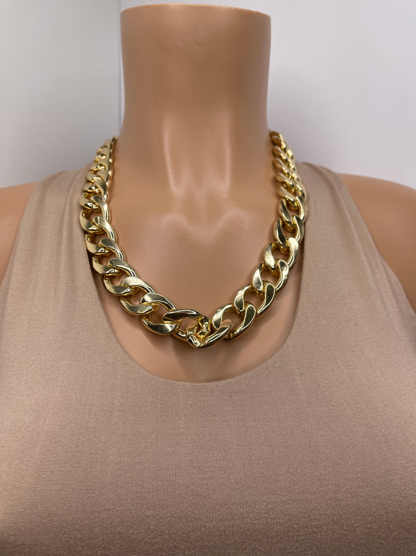 Gold Chunky Cuban Link Necklace