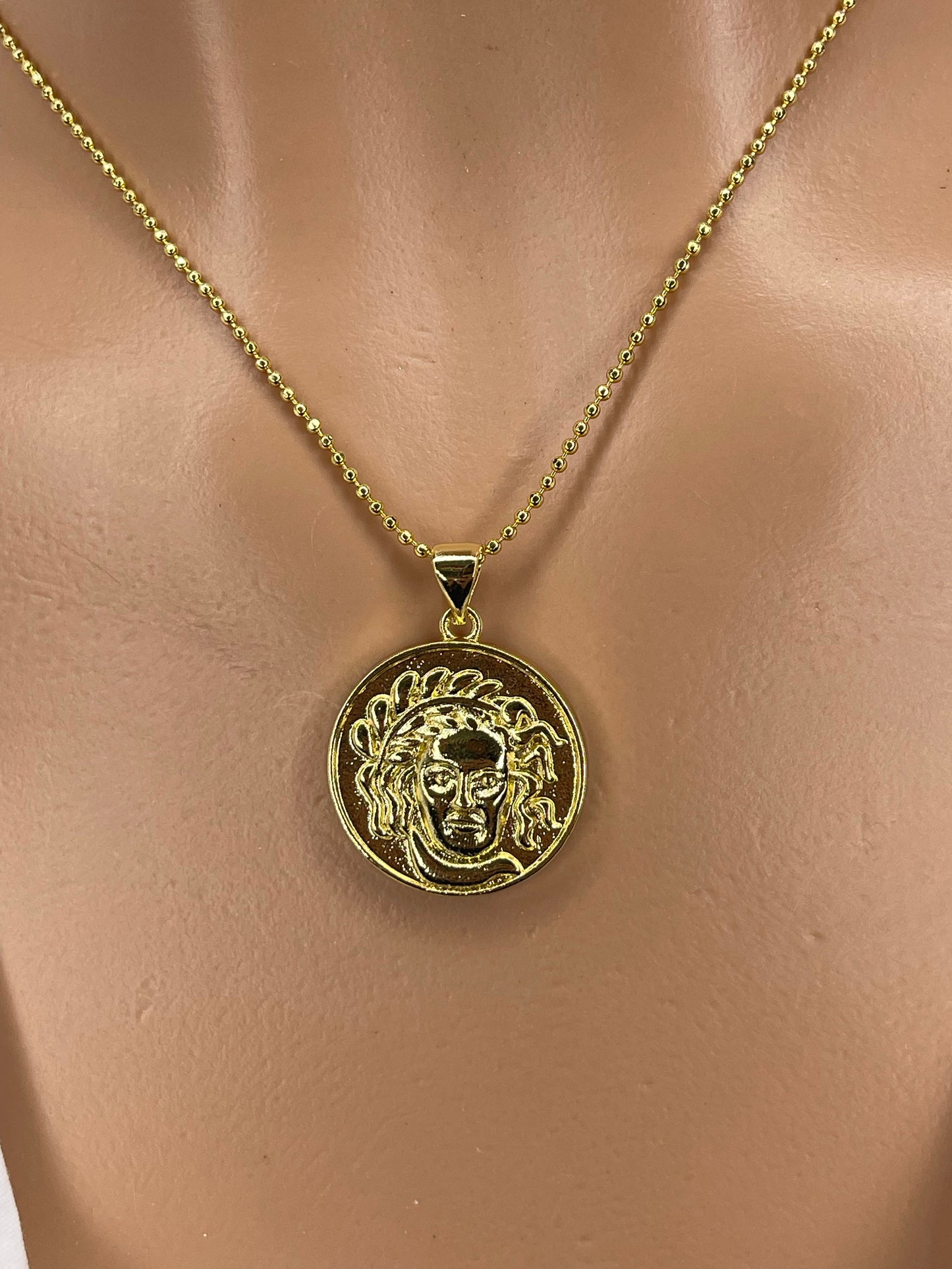 Gold Greek Coin Necklace (Assorted)