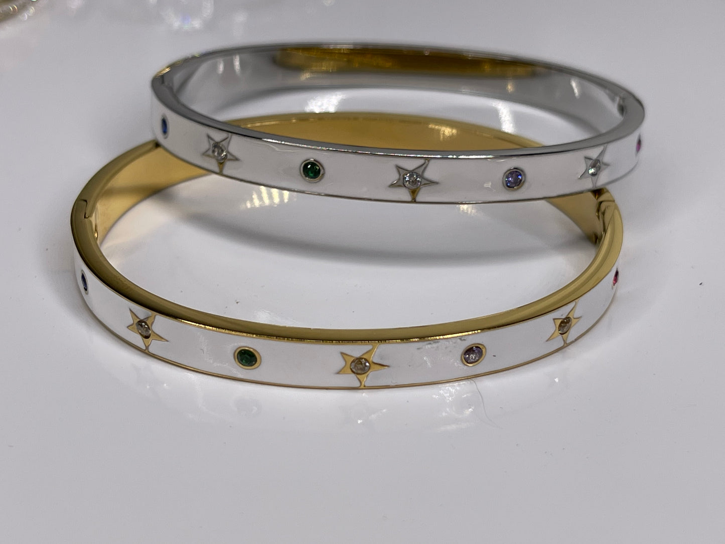 Star Bangle Bracelet Stainless Steel Arm Candy