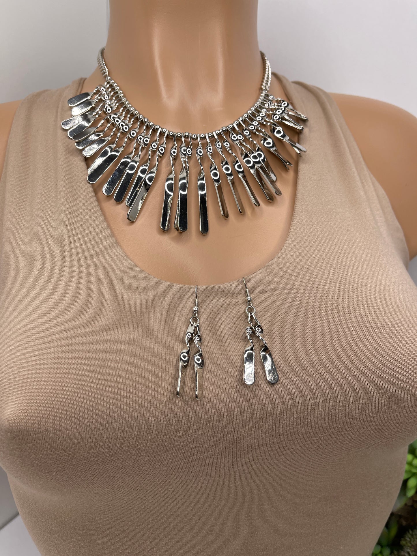 Statement Necklace Set earrings