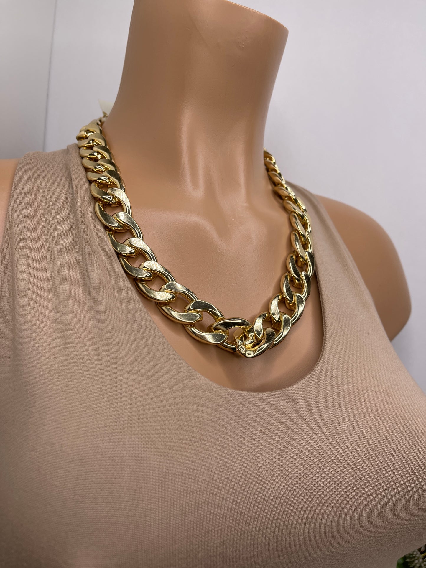 Gold Chunky Cuban Link Necklace