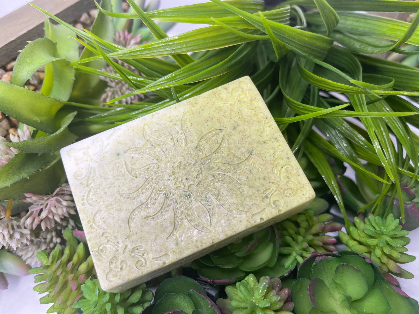 Invigorating Spearmint Alfalfa Rosemary Goatmilk Soap