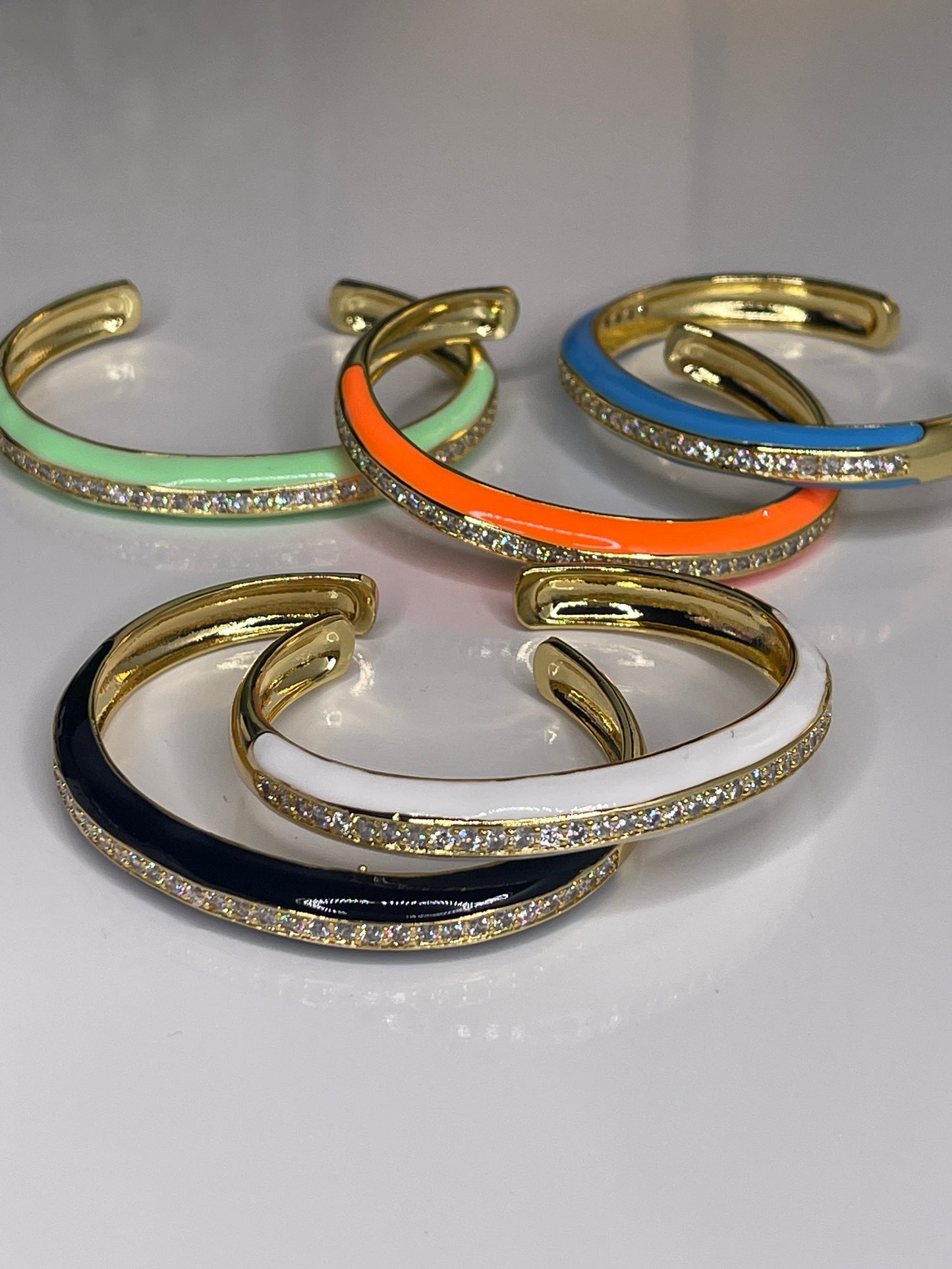 Colorful Bangle Acrylic Bangle Gold Plated 18 karat Bangle Bracelets