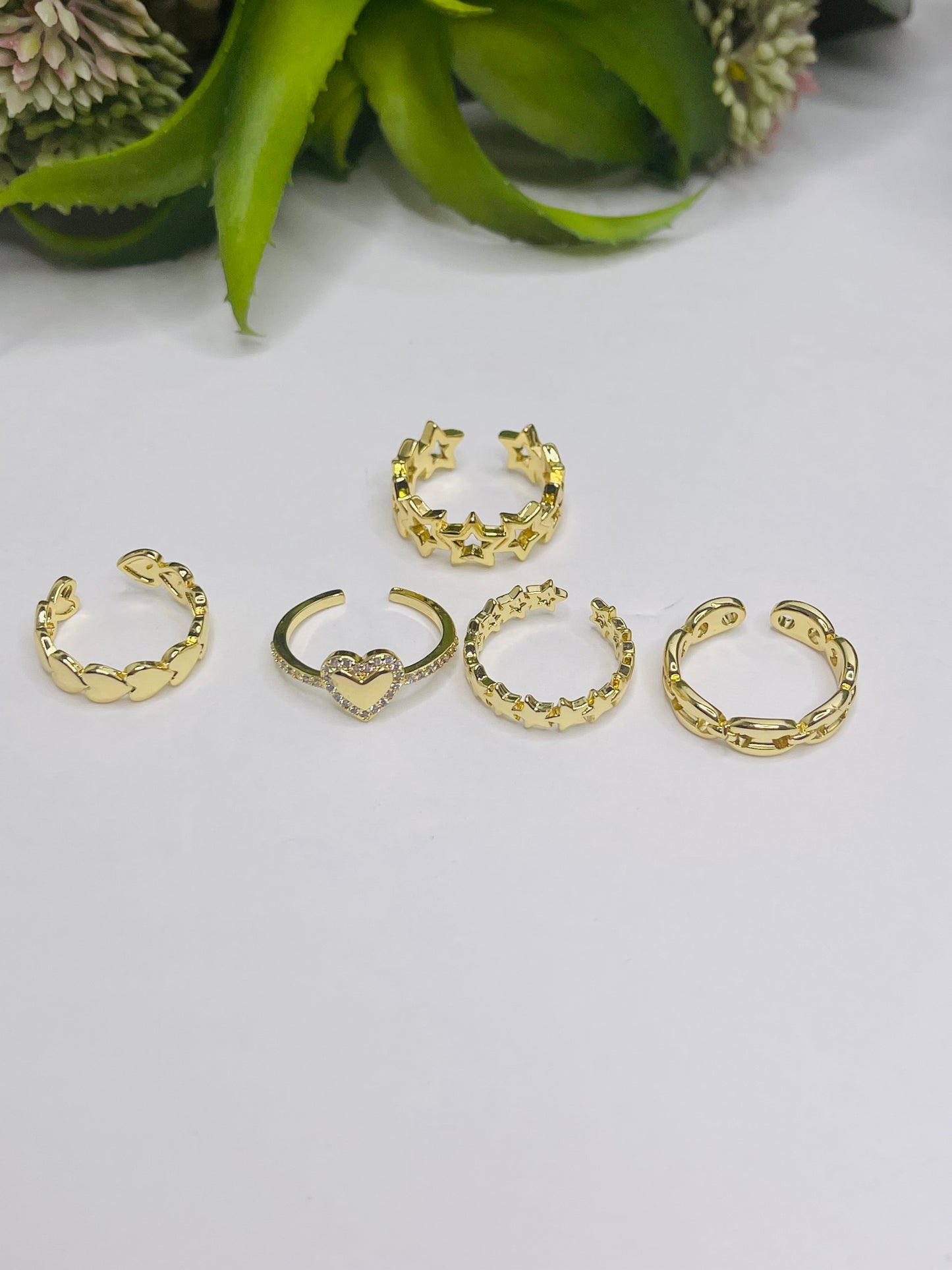 Stackable Adjustable Rings 18 karat plated durable in 18karat