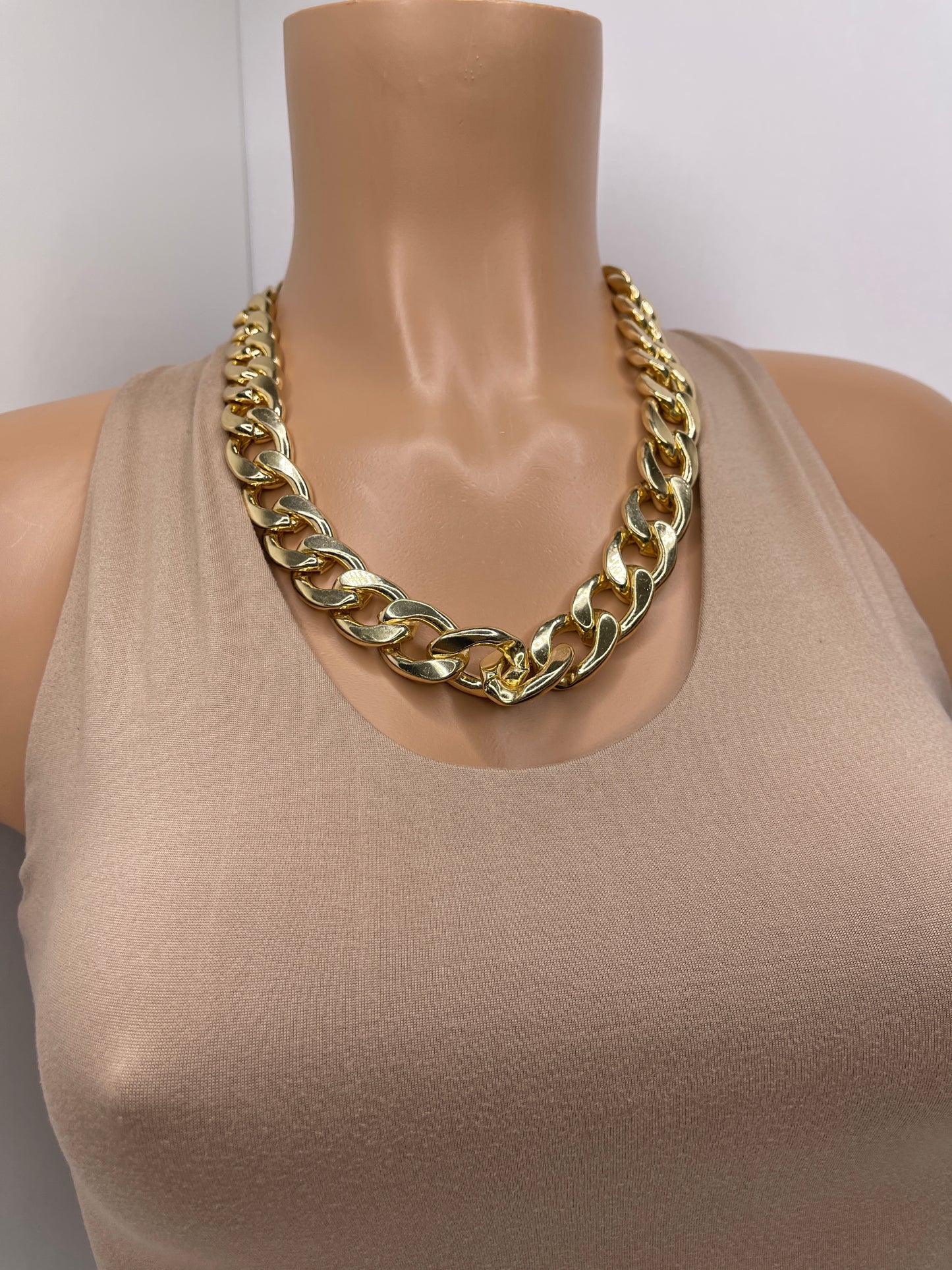 Gold Chunky Cuban Link Necklace