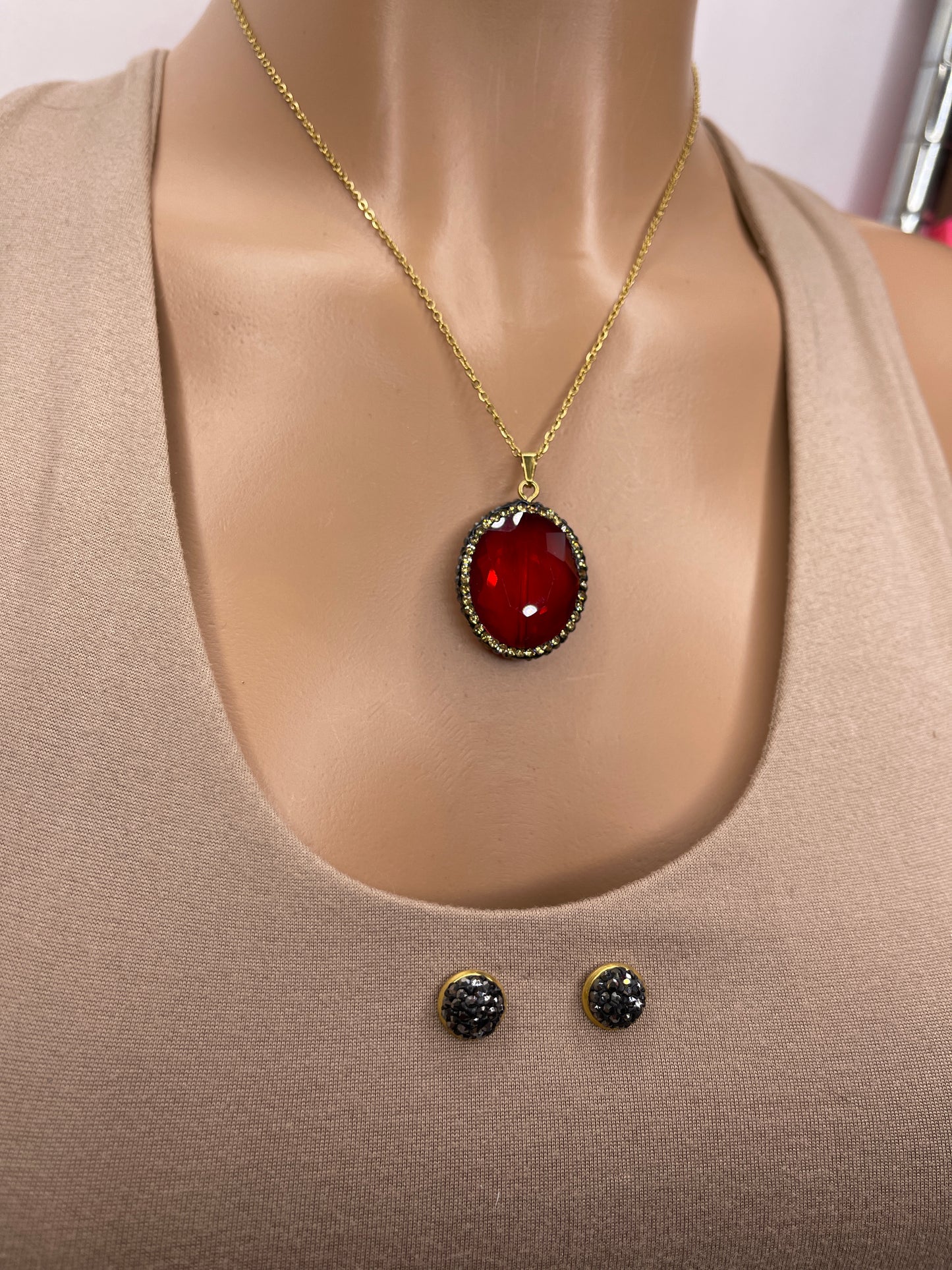 Ruby Necklace set