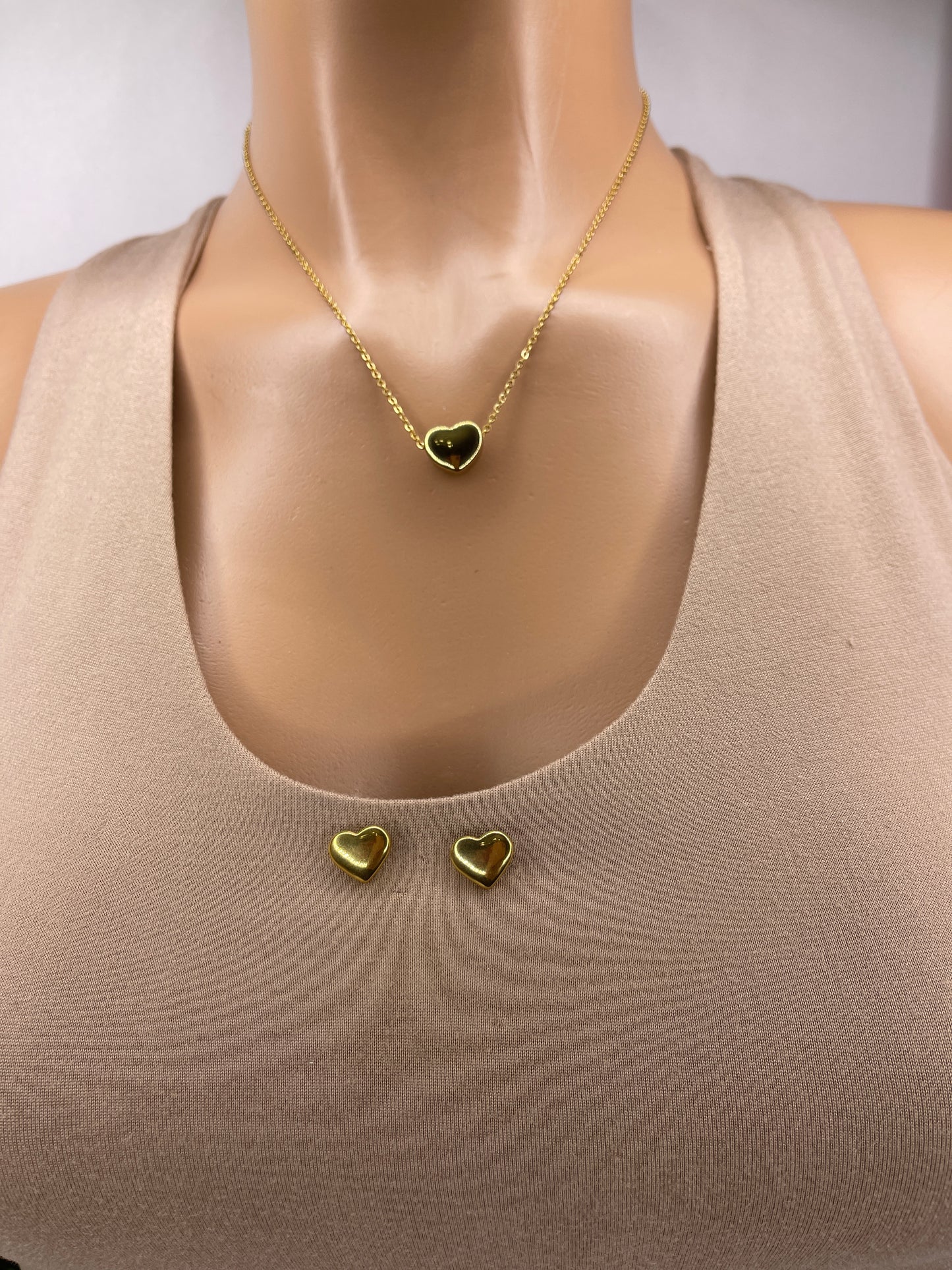 Heart Necklace with earrings set