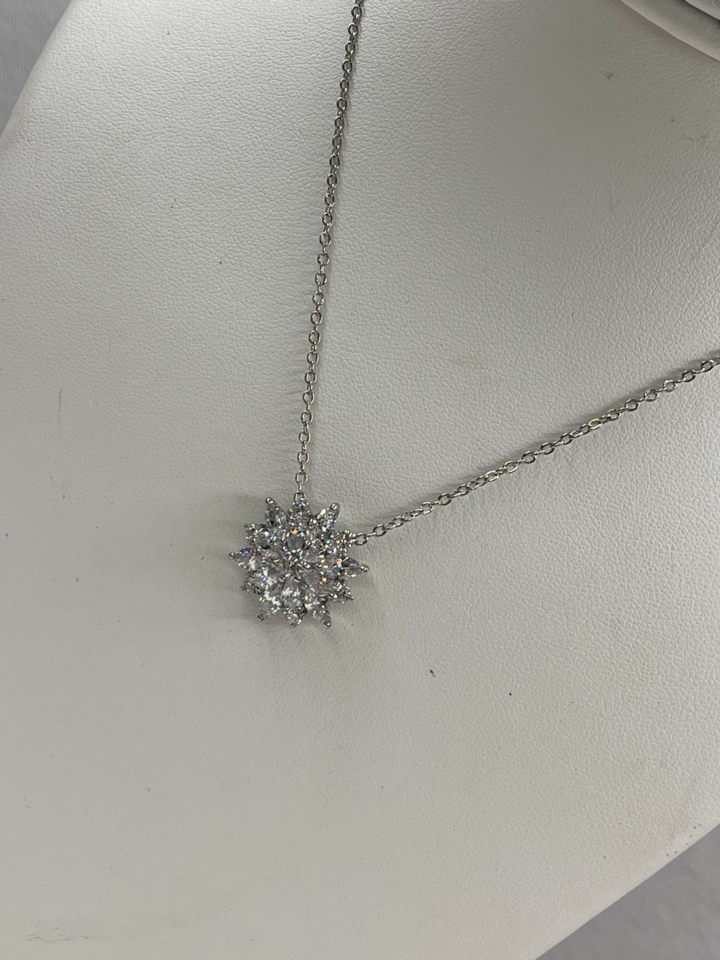 Zirconia Silver Necklace