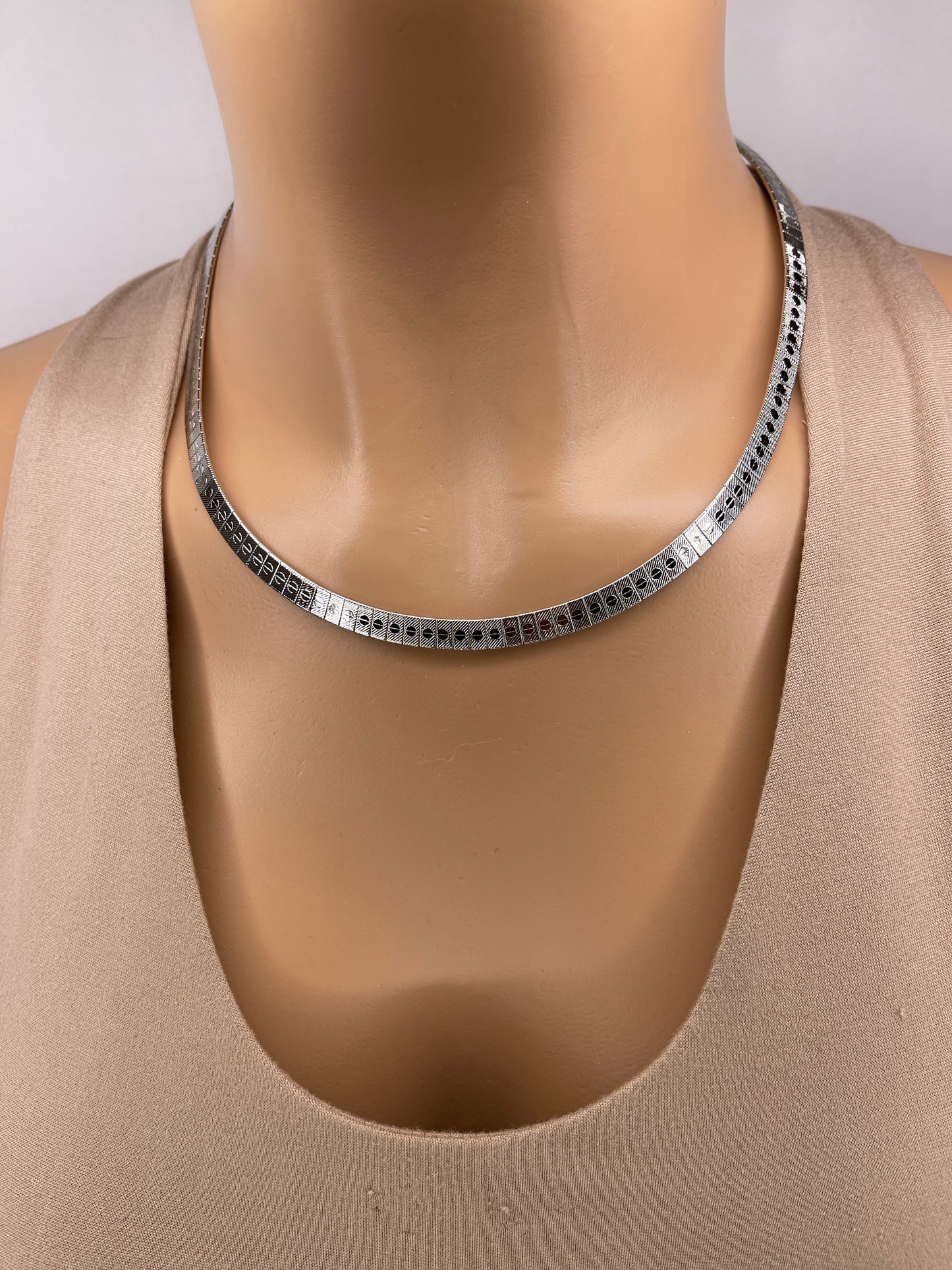 Silver Stainless Steel Necklace set