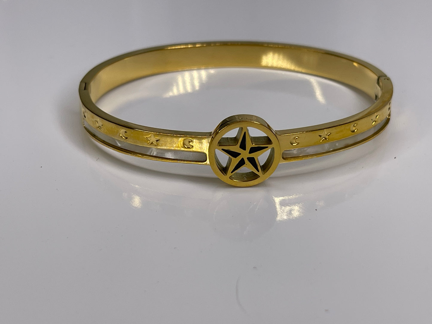 Star Gold Bangle / Silver Bangle Stainless Steel Arm Candy