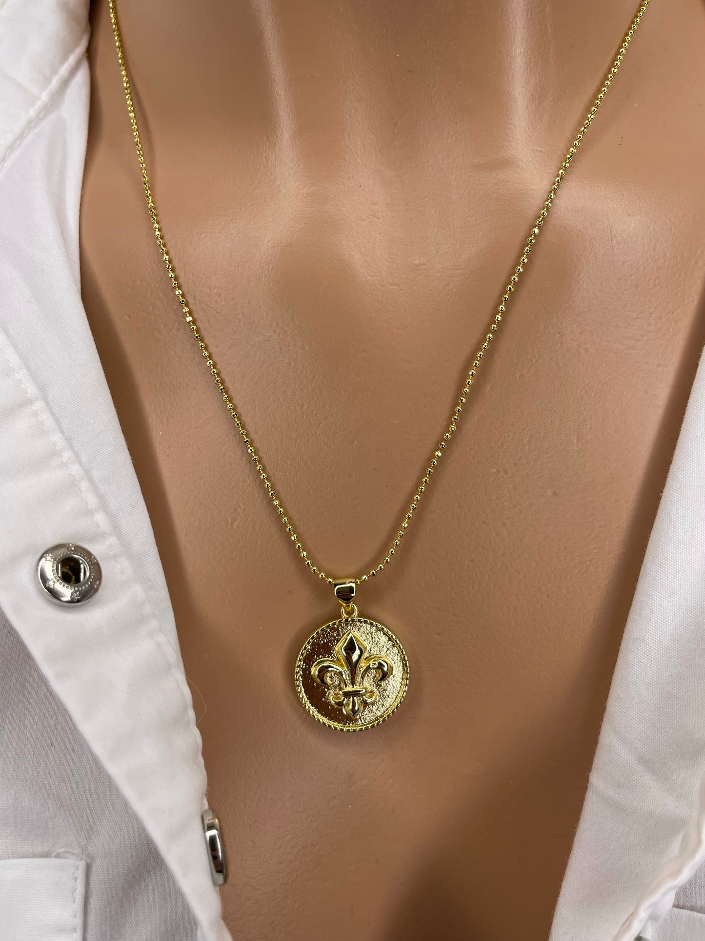 Gold Greek Coin Necklace (Assorted)