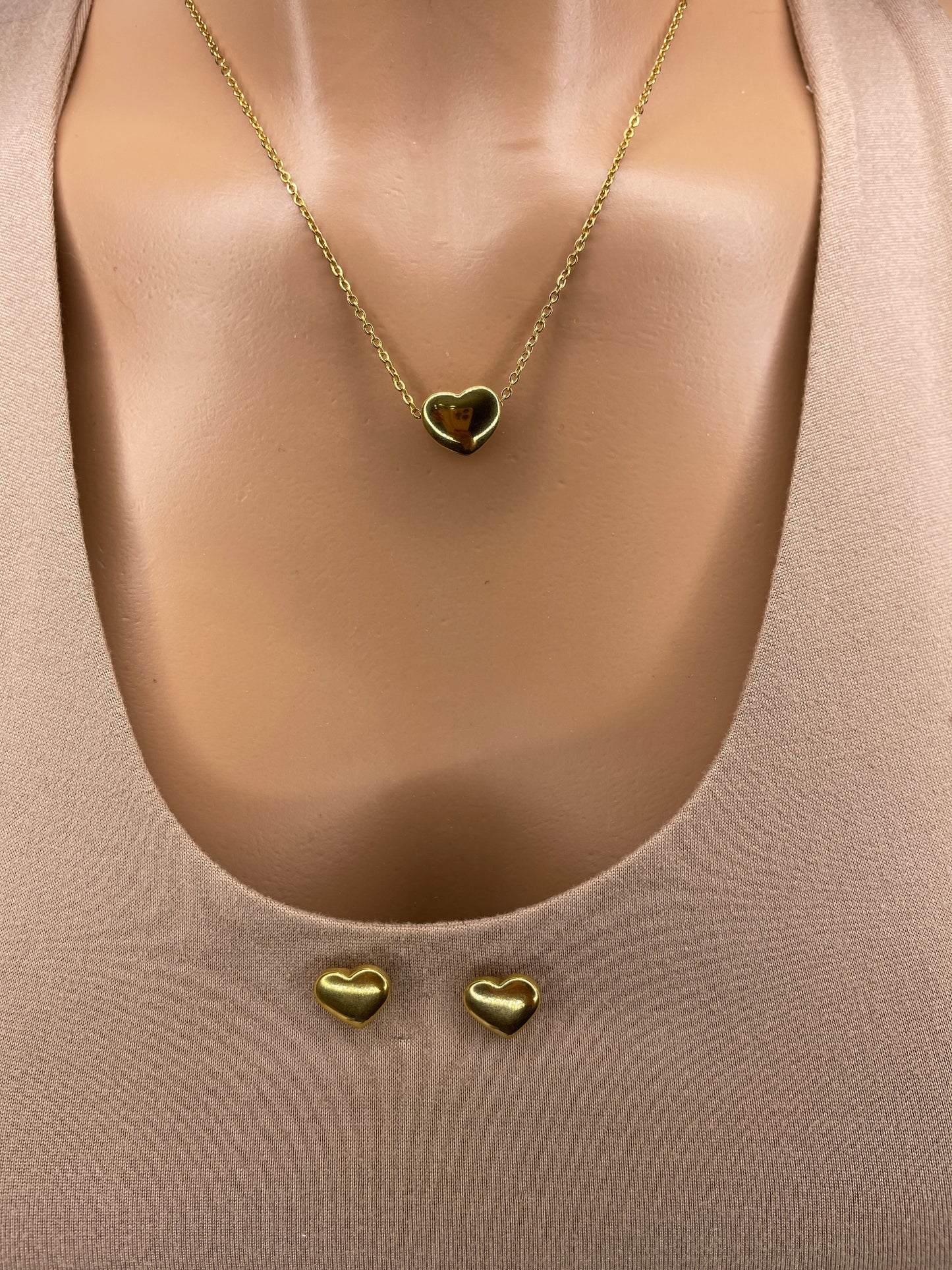 Heart Necklace with earrings set