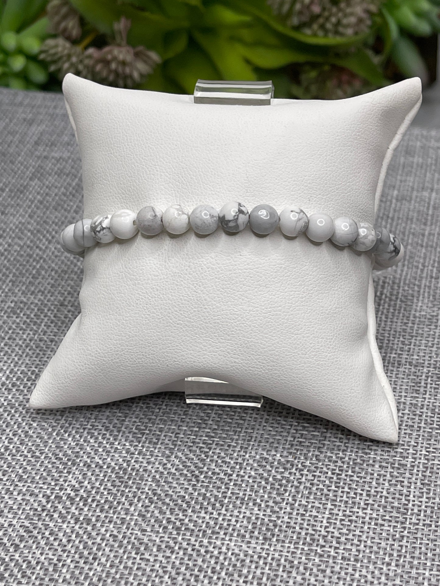 Men's Beaded Bracelets Howlite