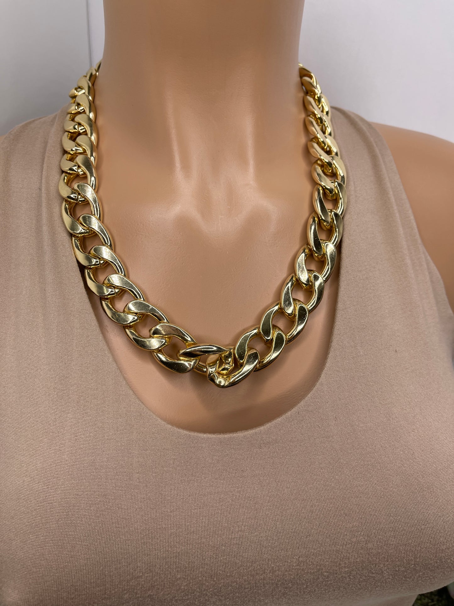 Gold Chunky Cuban Link Necklace