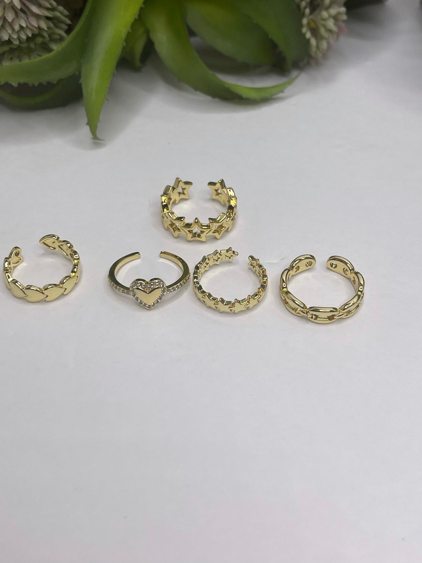 Stackable Adjustable Rings 18 karat plated durable in 18karat