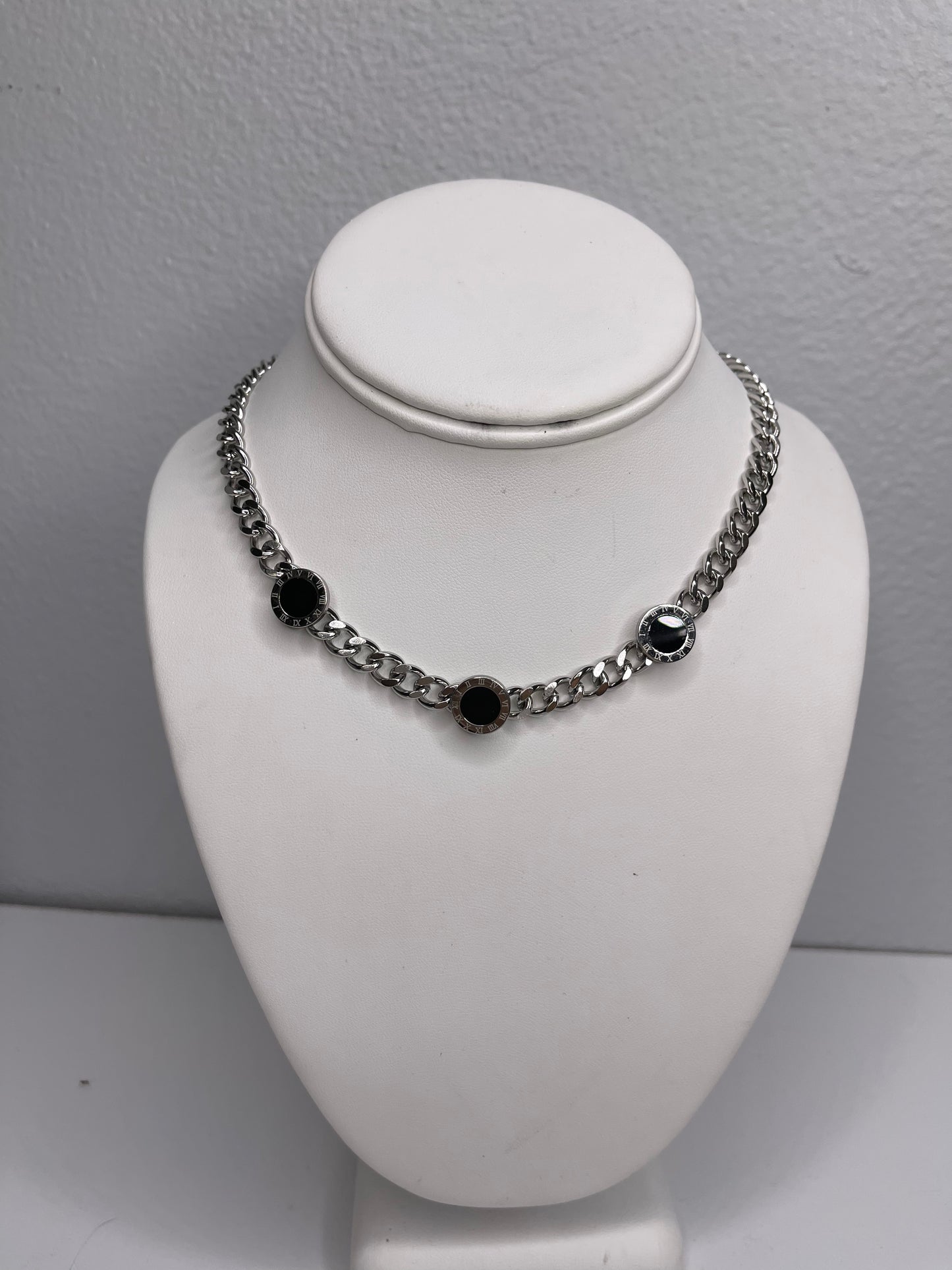 Silver Cuban Link Necklace Starlight Necklace