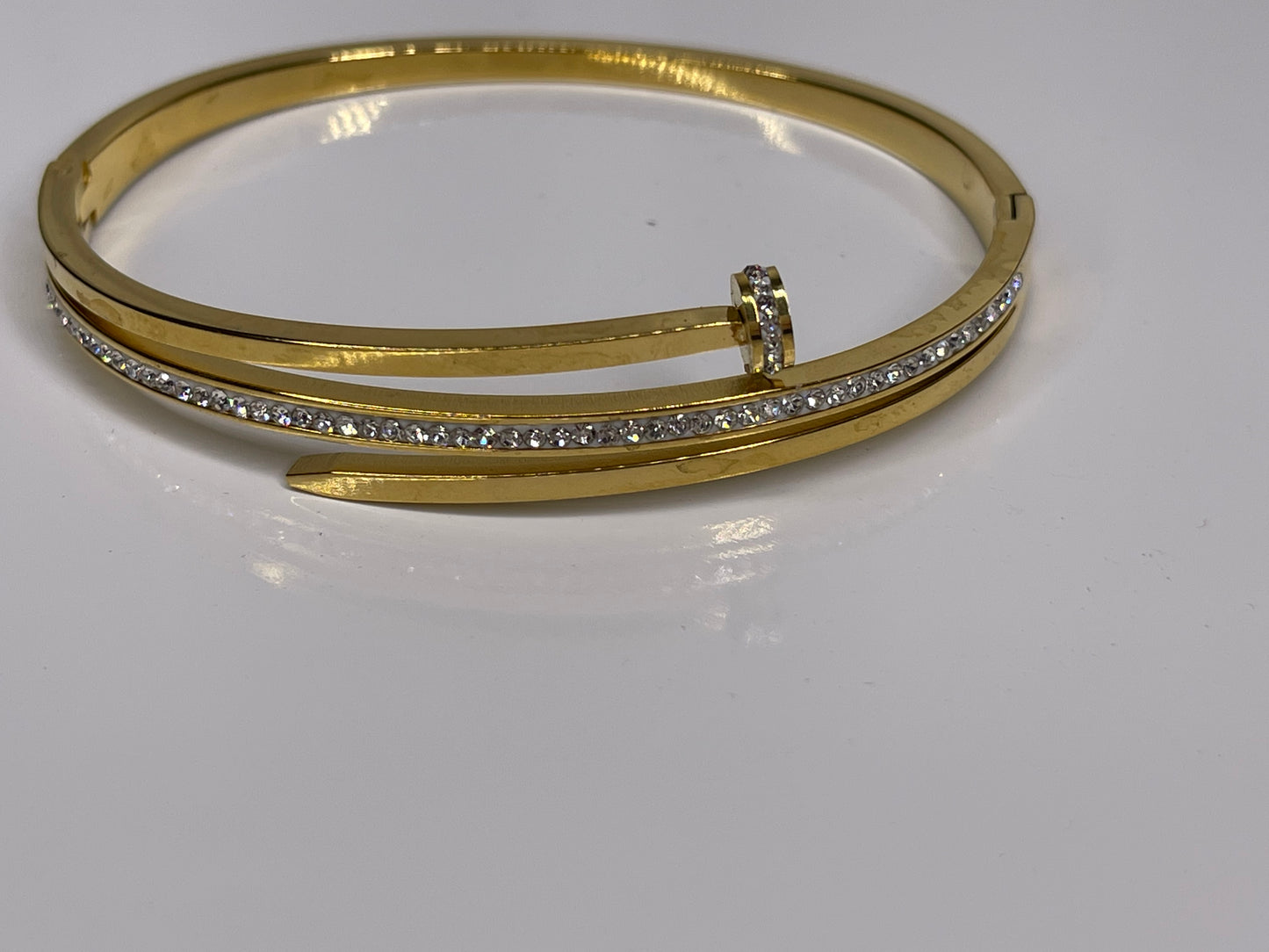 Stackable Gold Bangle Bracelets Tarnish free/Waterproof arm candy