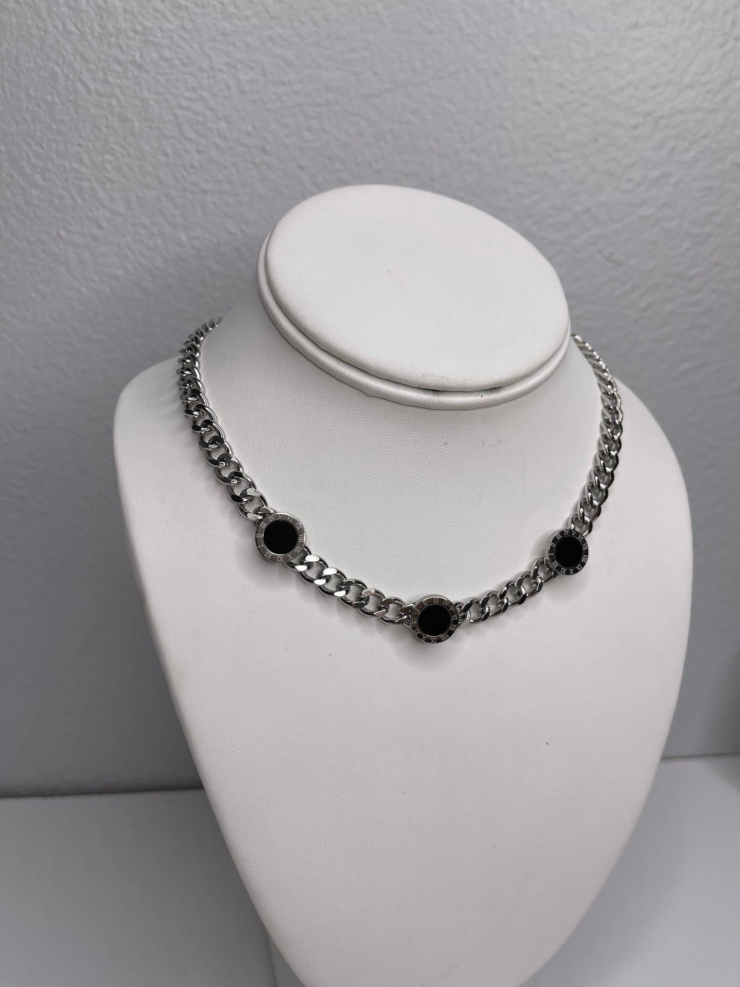 Silver Cuban Link Necklace Starlight Necklace