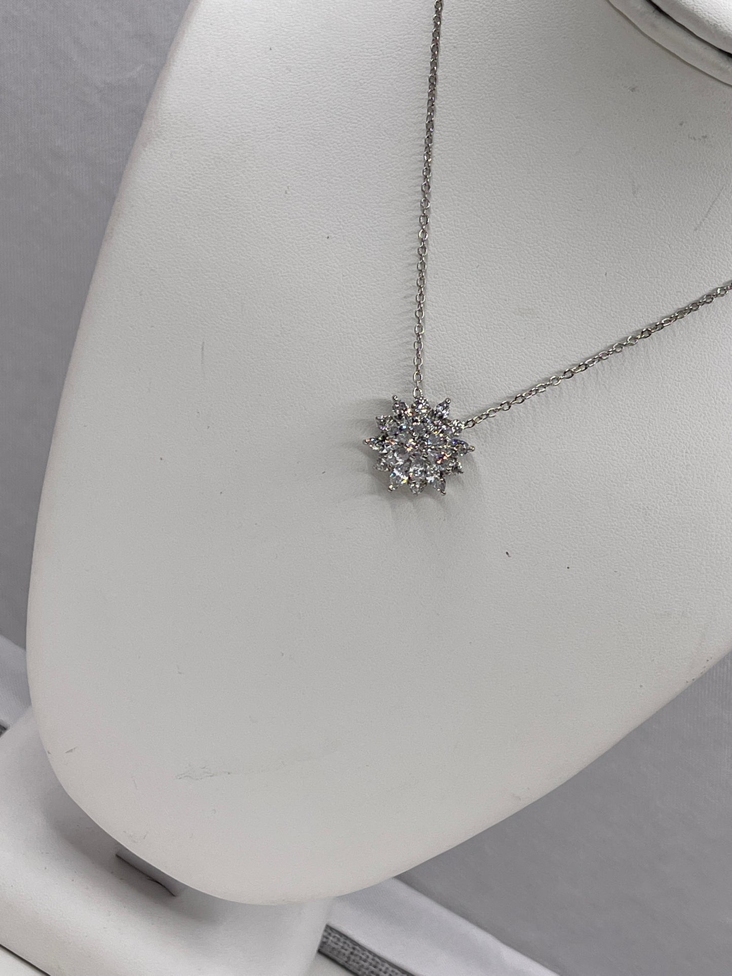 Zirconia Silver Necklace