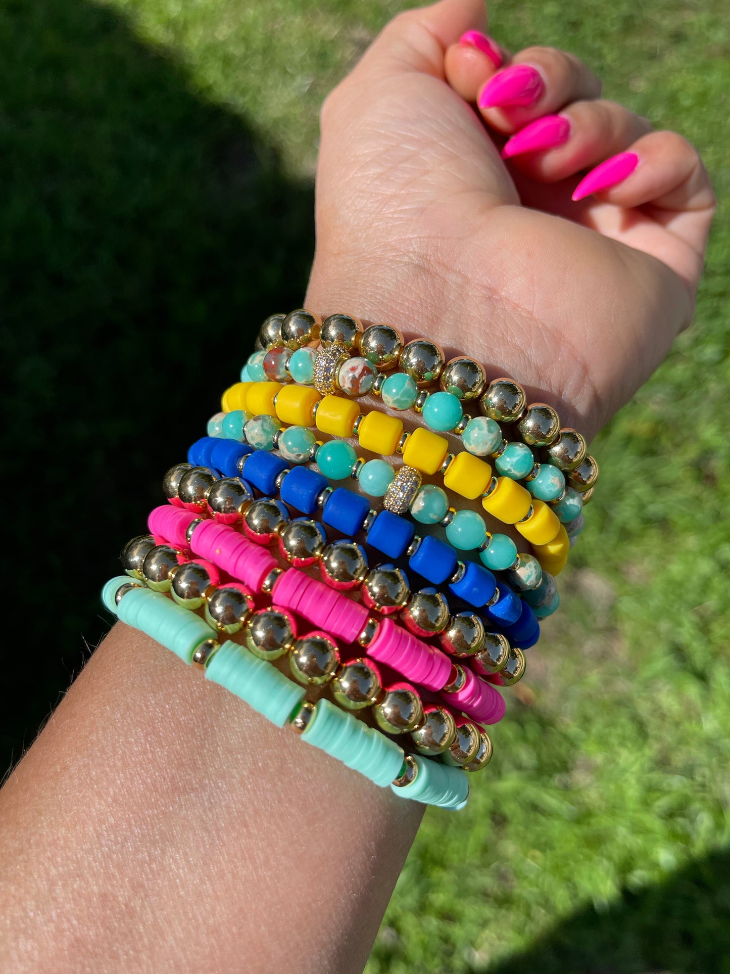 Bow Rain Beaded Bracelets Arm Candy bracelets – I Am Bella Xo Accessories