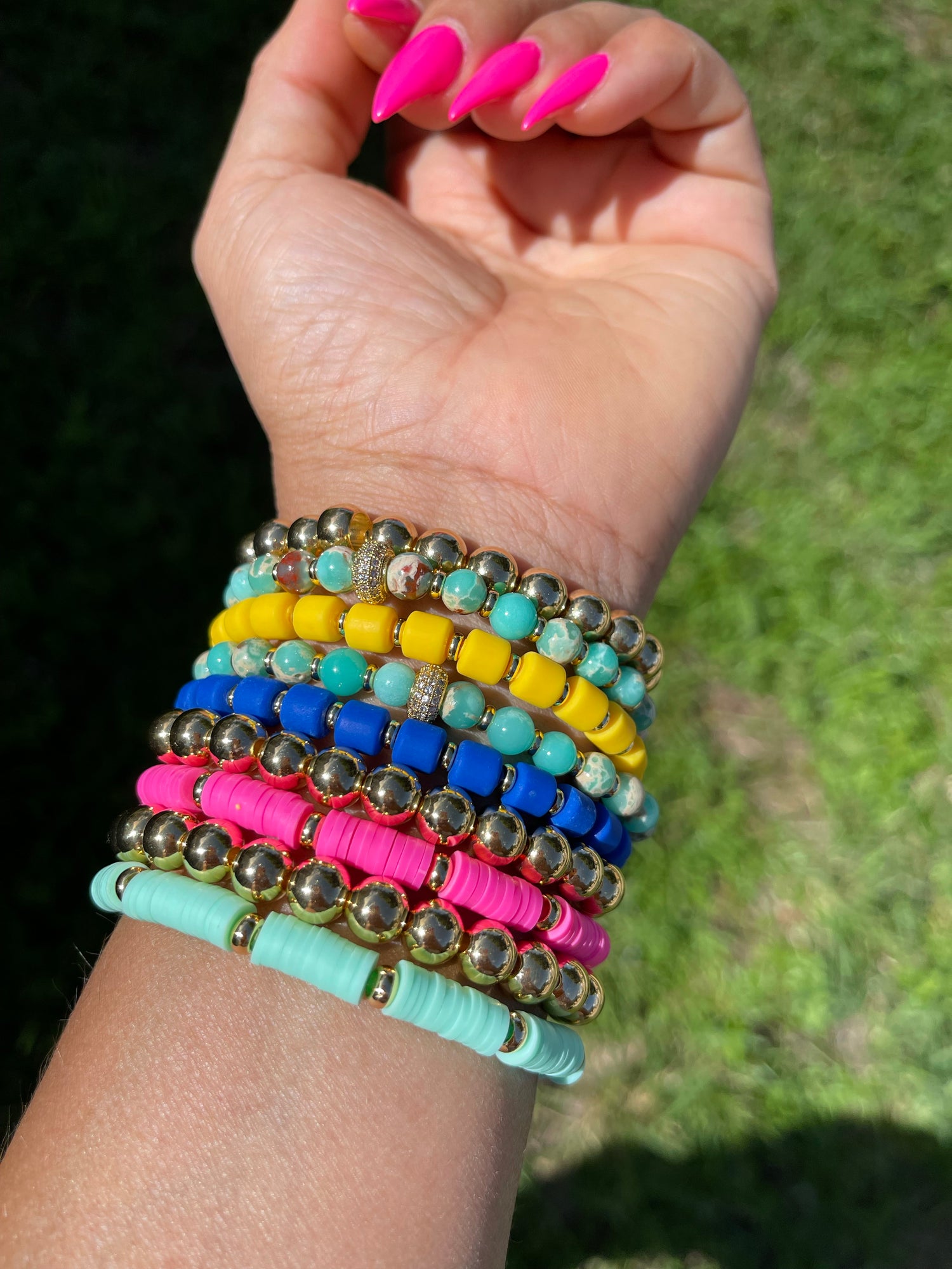 Bow Rain Beaded Bracelets Arm Candy bracelets – I Am Bella Xo Accessories